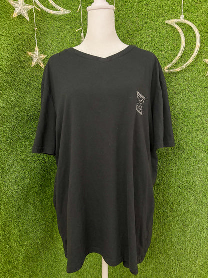 Hourglass Black V-Neck Tee 2XL