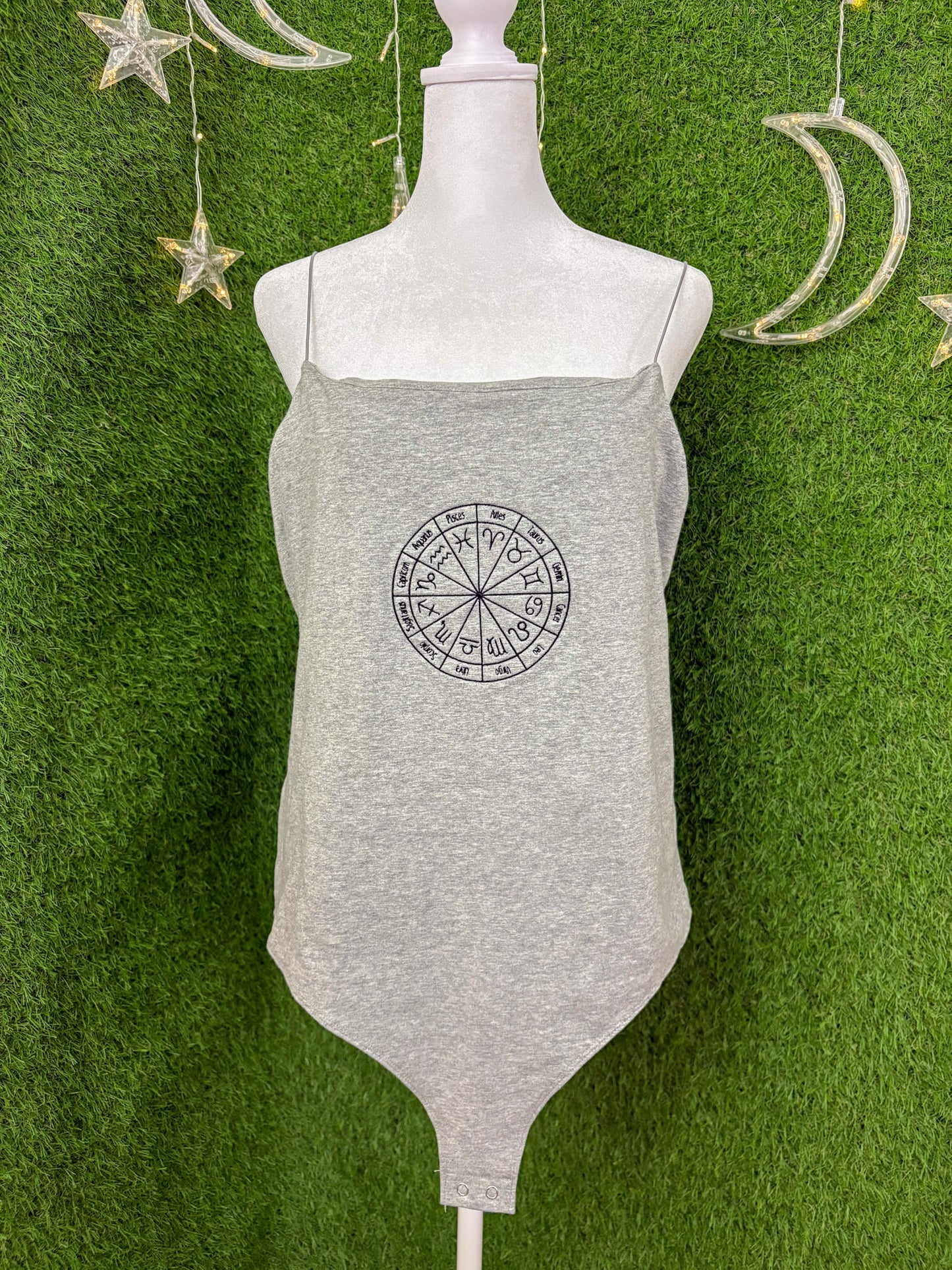 Zodiac Signs Grey Body Suit Tank 2XL