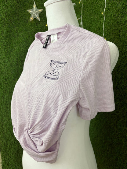 Hourglass Purple Baby Tee XS
