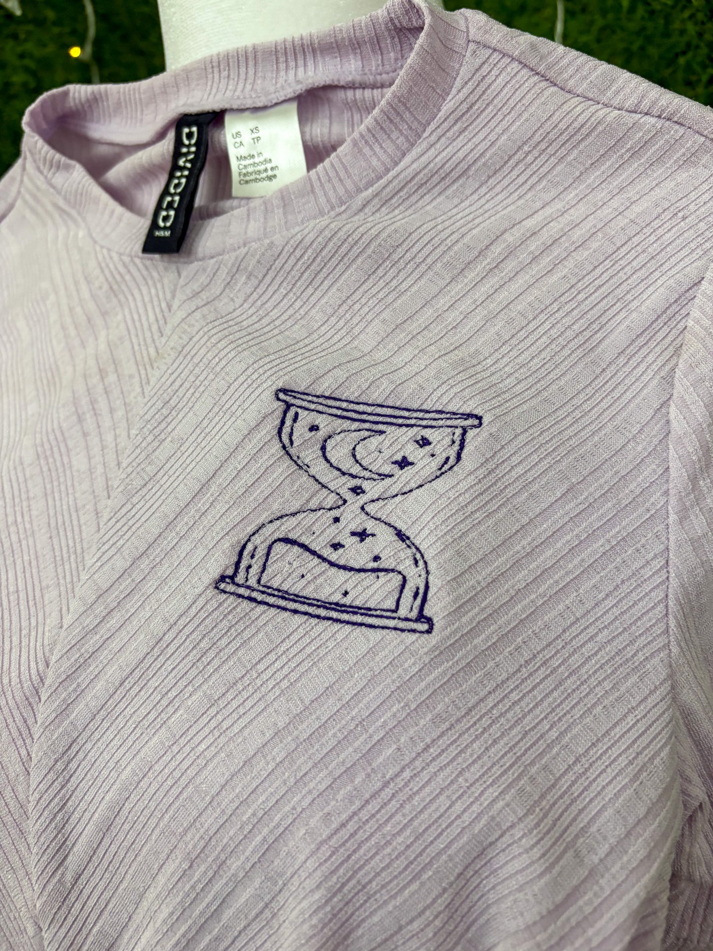 Hourglass Purple Baby Tee XS