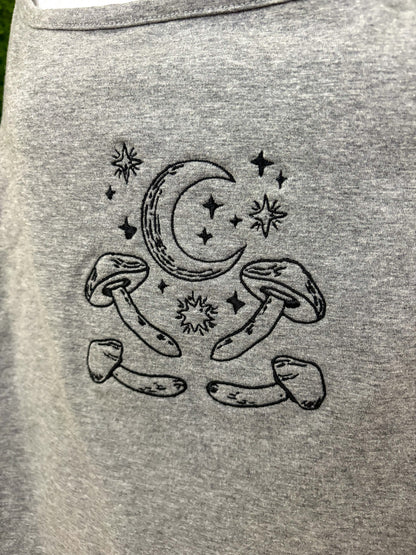 Moon & Shrooms Grey Bodysuit Tank 3XL