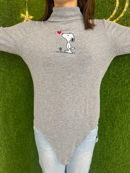 Snoopy Turtleneck Grey Bodysuit XL