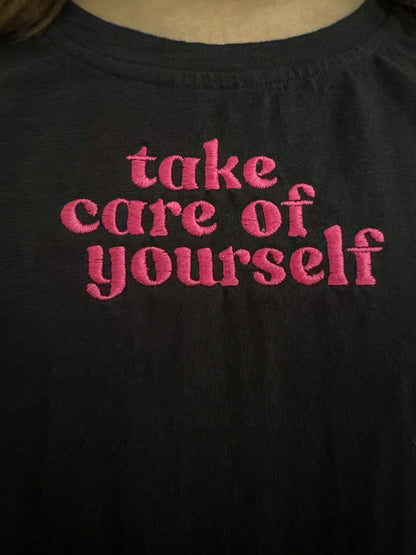 Take Care of Yourself Black T-Shirt M