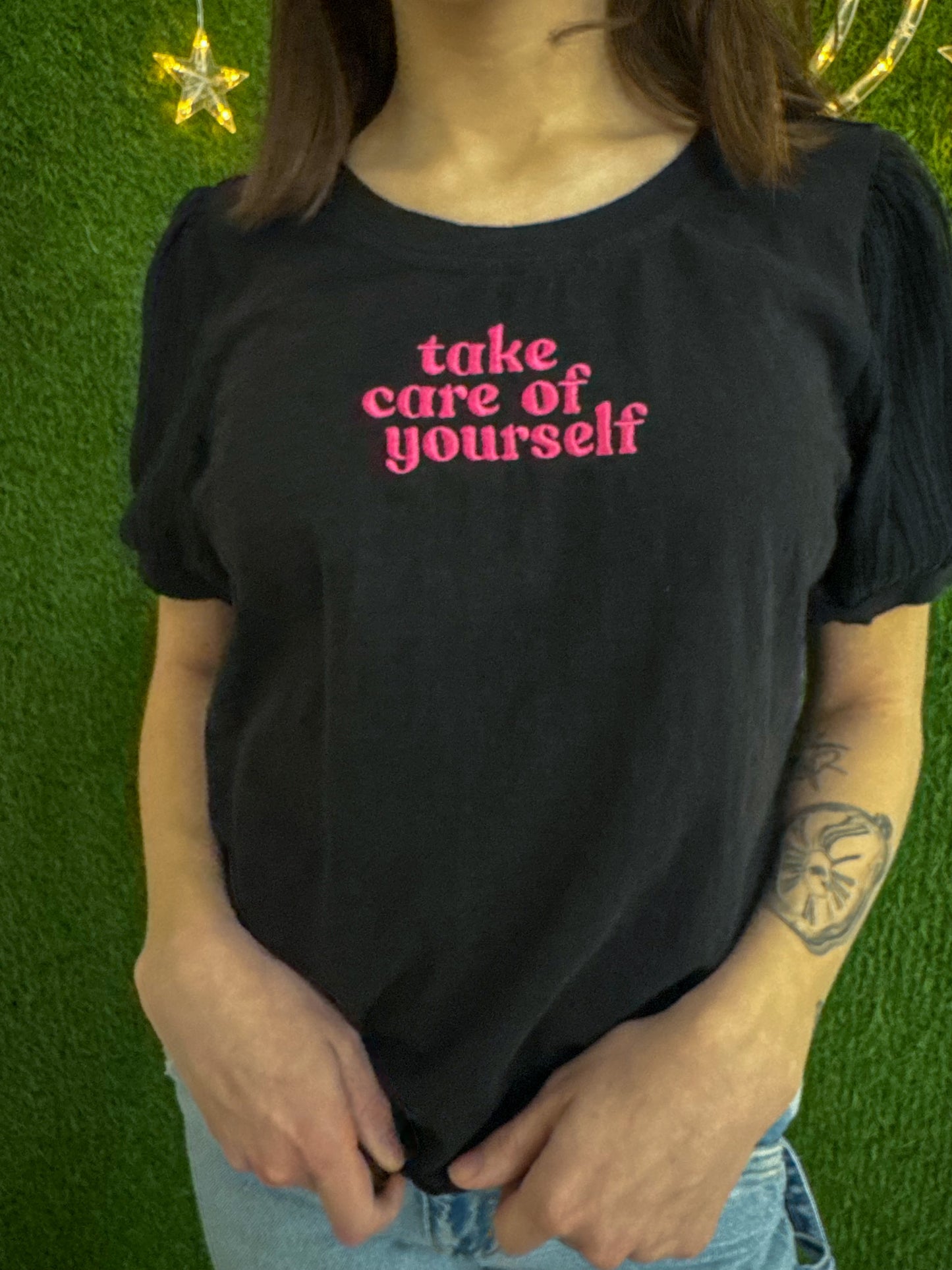 Take Care of Yourself Black T-Shirt M