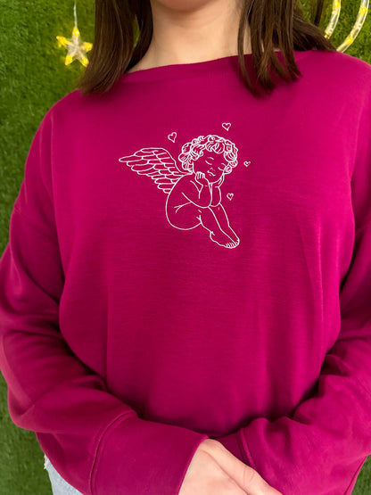 Angel Baby Pink Cropped Crewneck XS