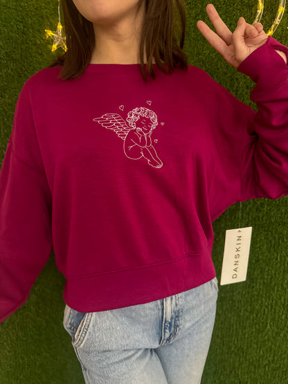 Angel Baby Pink Cropped Crewneck XS