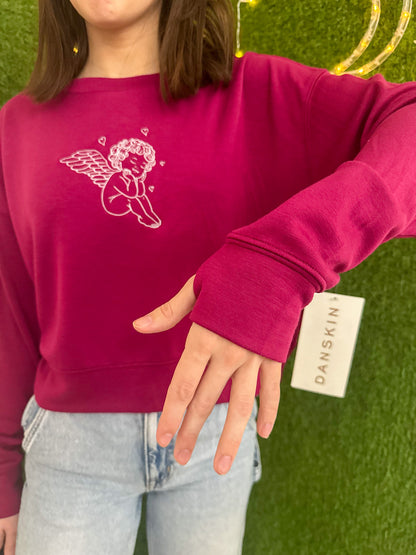 Angel Baby Pink Cropped Crewneck XS