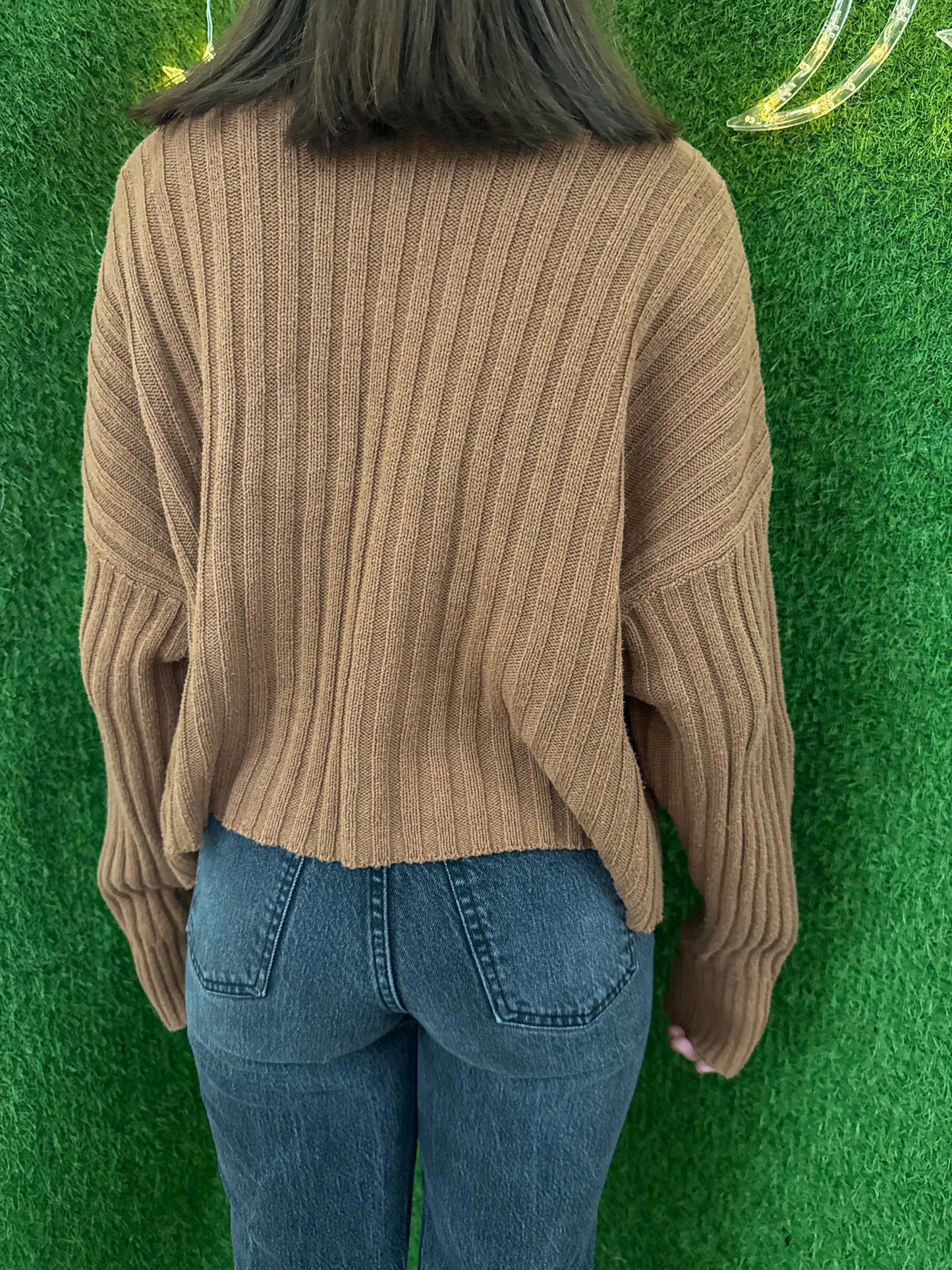 Mushroom Frog Brown Turtleneck L