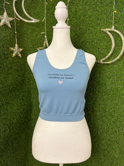 Everything You Wanted Blue Tank Top XS