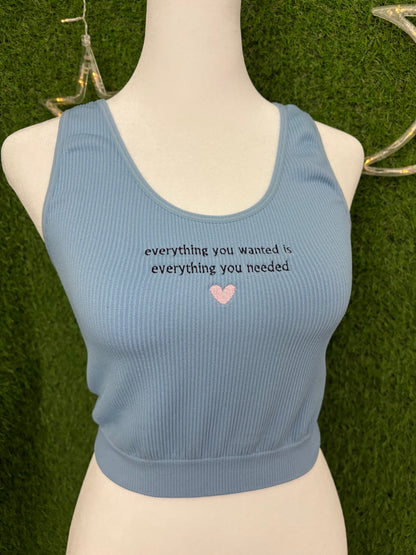 Everything You Wanted Blue Tank Top XS