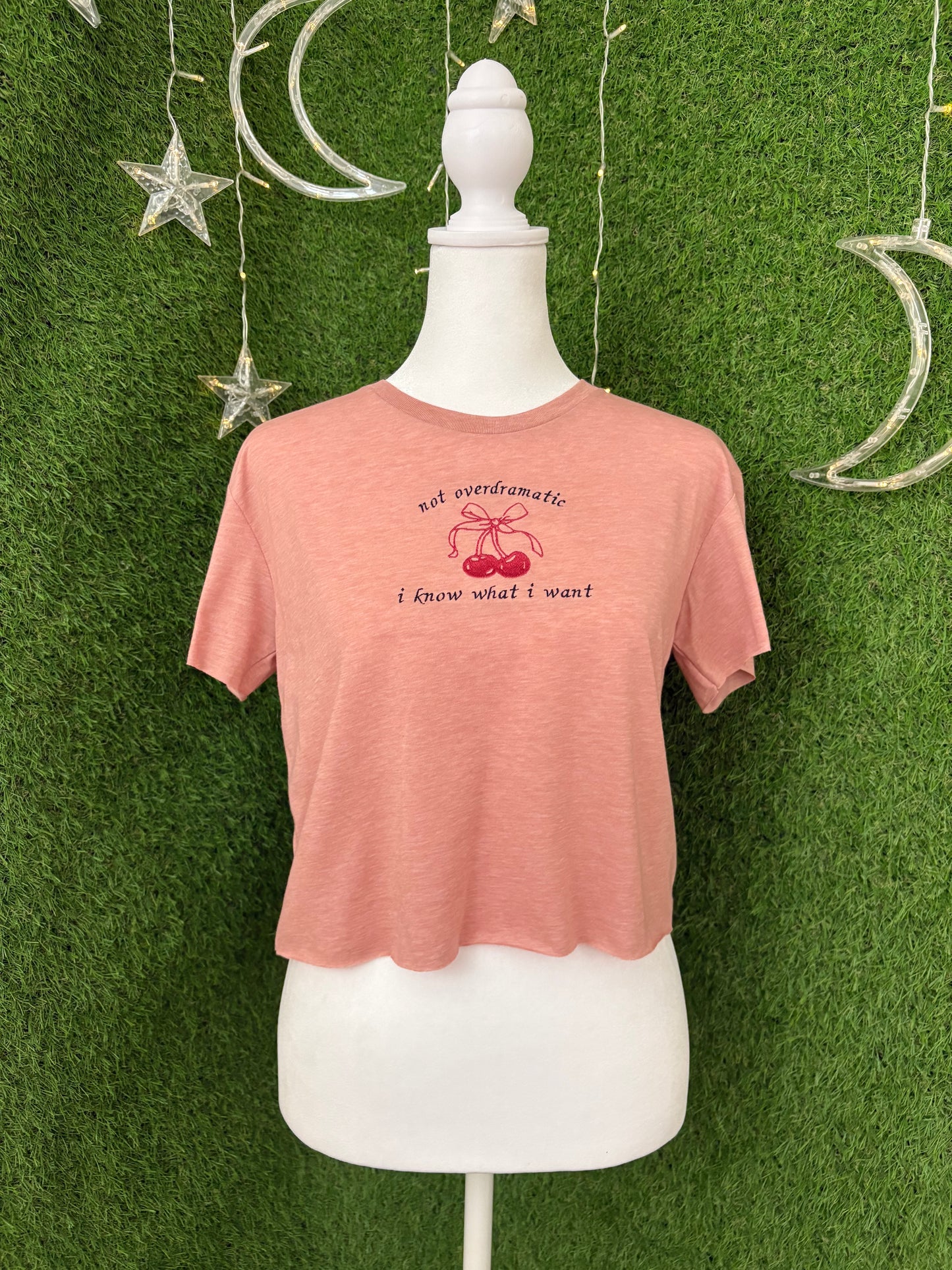 Not Overdramatic Pink Baby Tee S