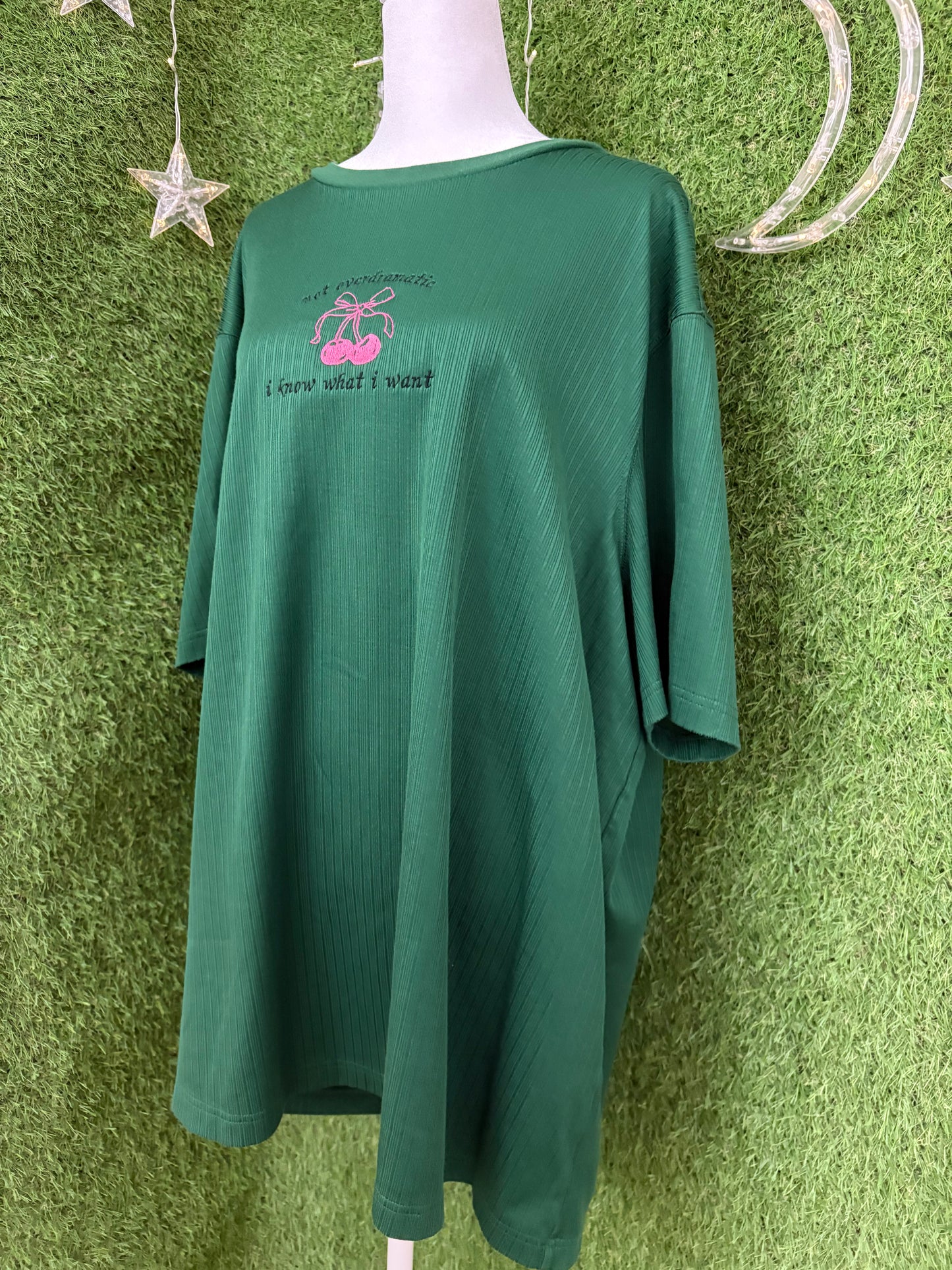 Not Overdramatic Green Shirt 3XL