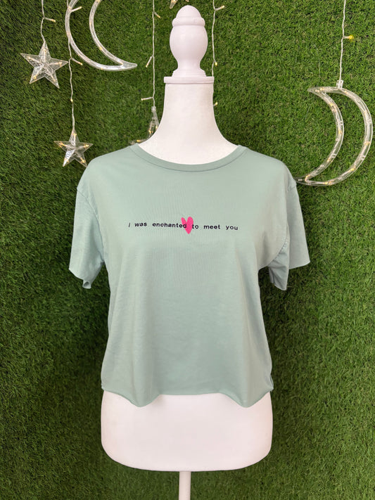 Enchanted Green Crop Top M