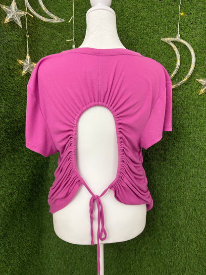 Enchanted Pink Open Back Top XL