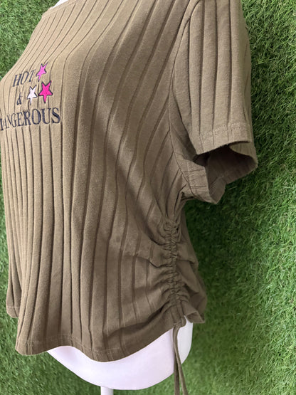 Hot & Dangerous Green Top with Cinched Sides 4XL