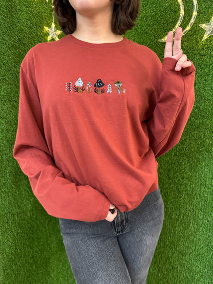 Funky Mushroom Red Long Sleeve L