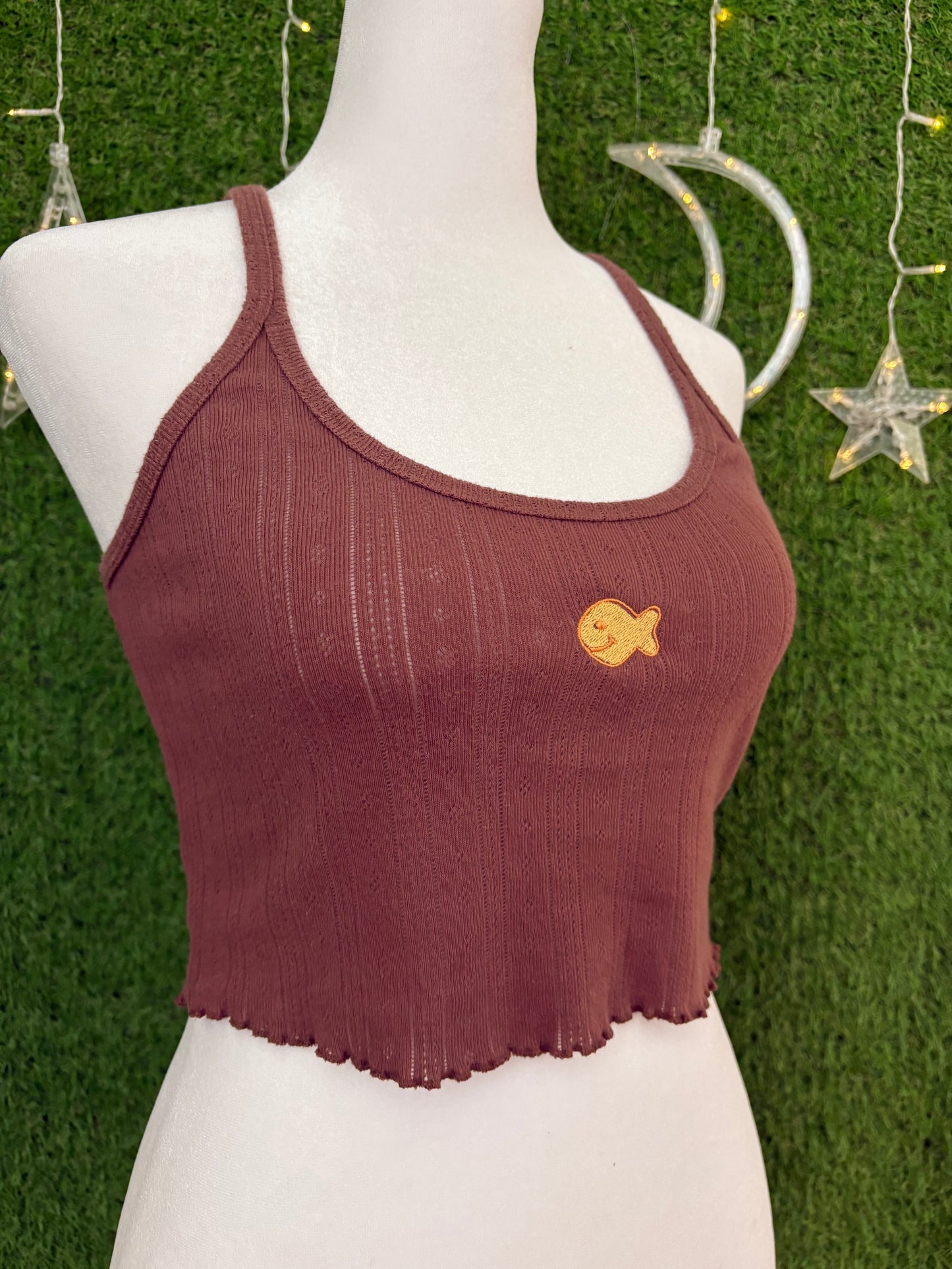 Goldfish Brown Tank Top S