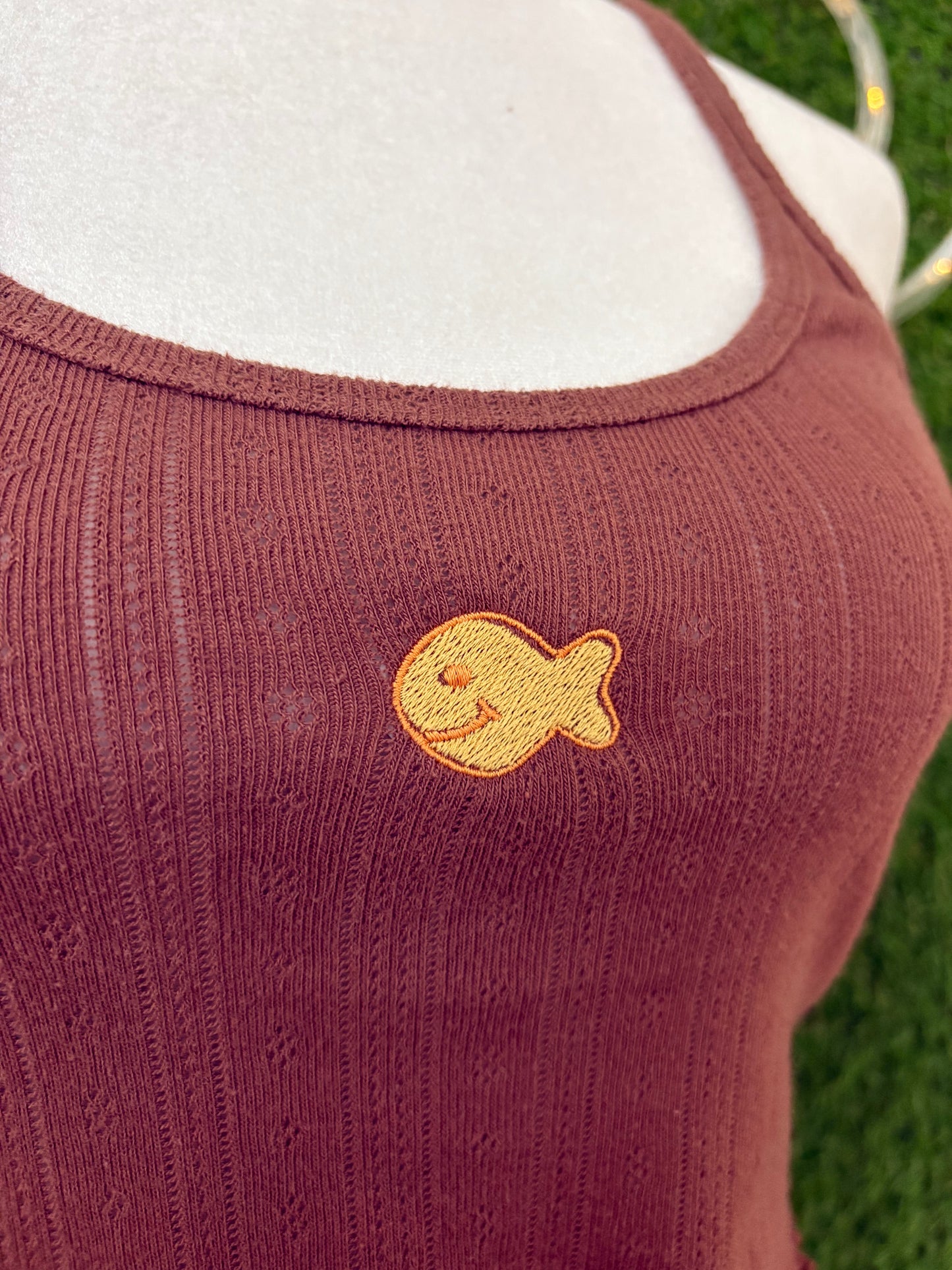 Goldfish Brown Tank Top S