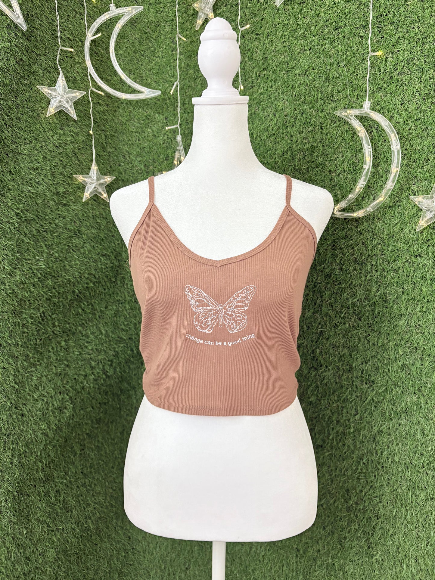 Change Can Be Good Brown Tank Top M
