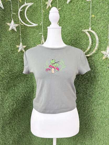 Banjo Frog Green Crop Top M