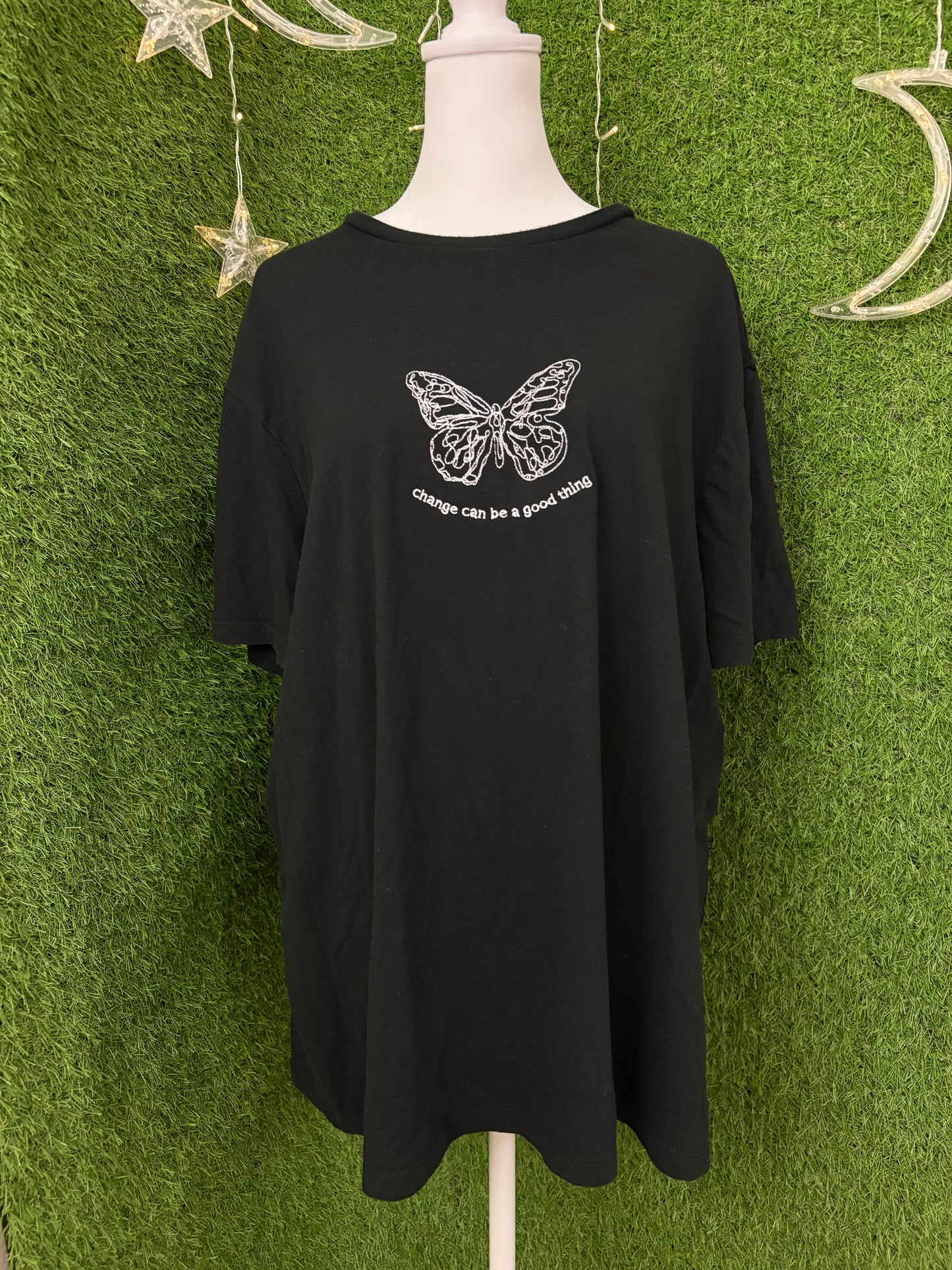 Change Can Be Good Black Tee L