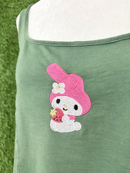 Pink Bunny Green Tank Top XL
