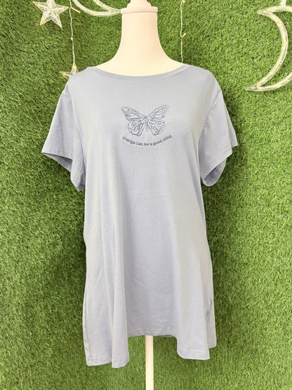 Change Can Be Good Blue Tee 2XL