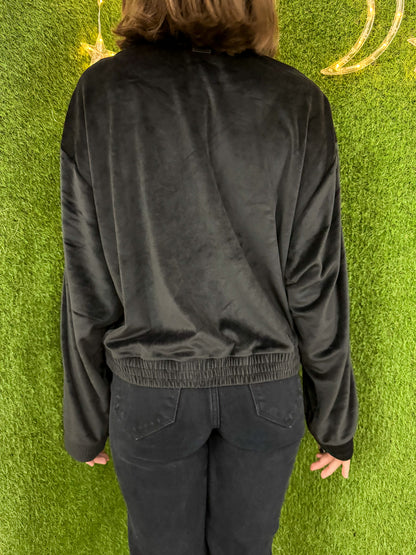 Brat Velvet Cropped Zip-up XL