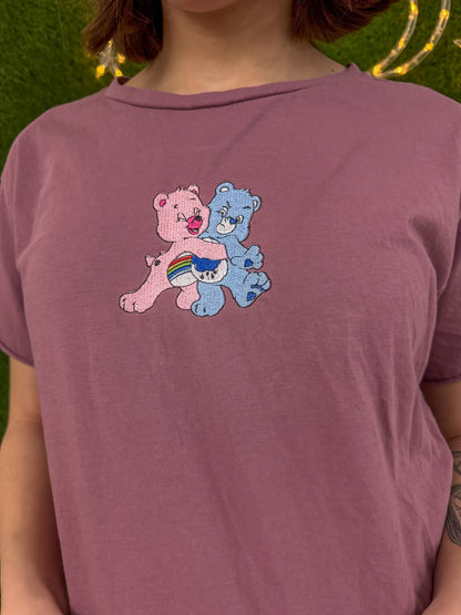 Care Bear Mauve Cropped T-Shirt L