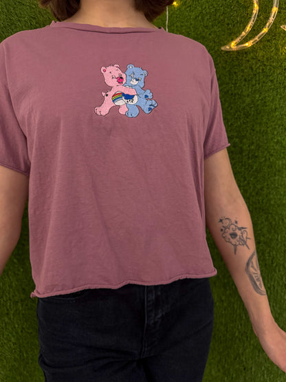 Care Bear Mauve Cropped T-Shirt L