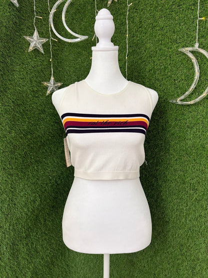 Eat the Rich Striped Tank Top XL