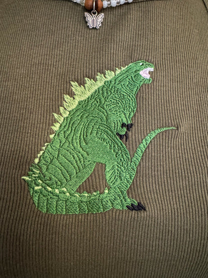 Godzilla Green Halter Tank S