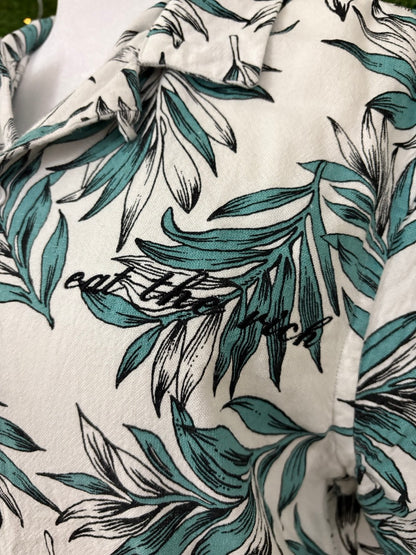 Eat the Rich Floral Button Up S
