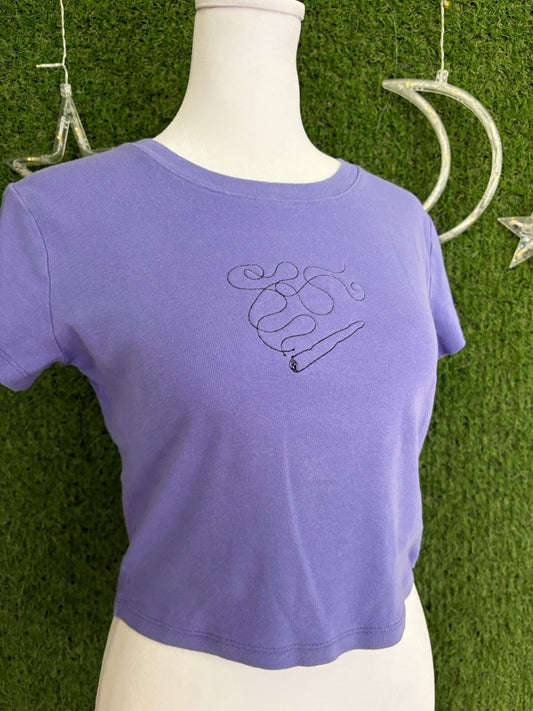 Joint Purple Cropped Tee XS