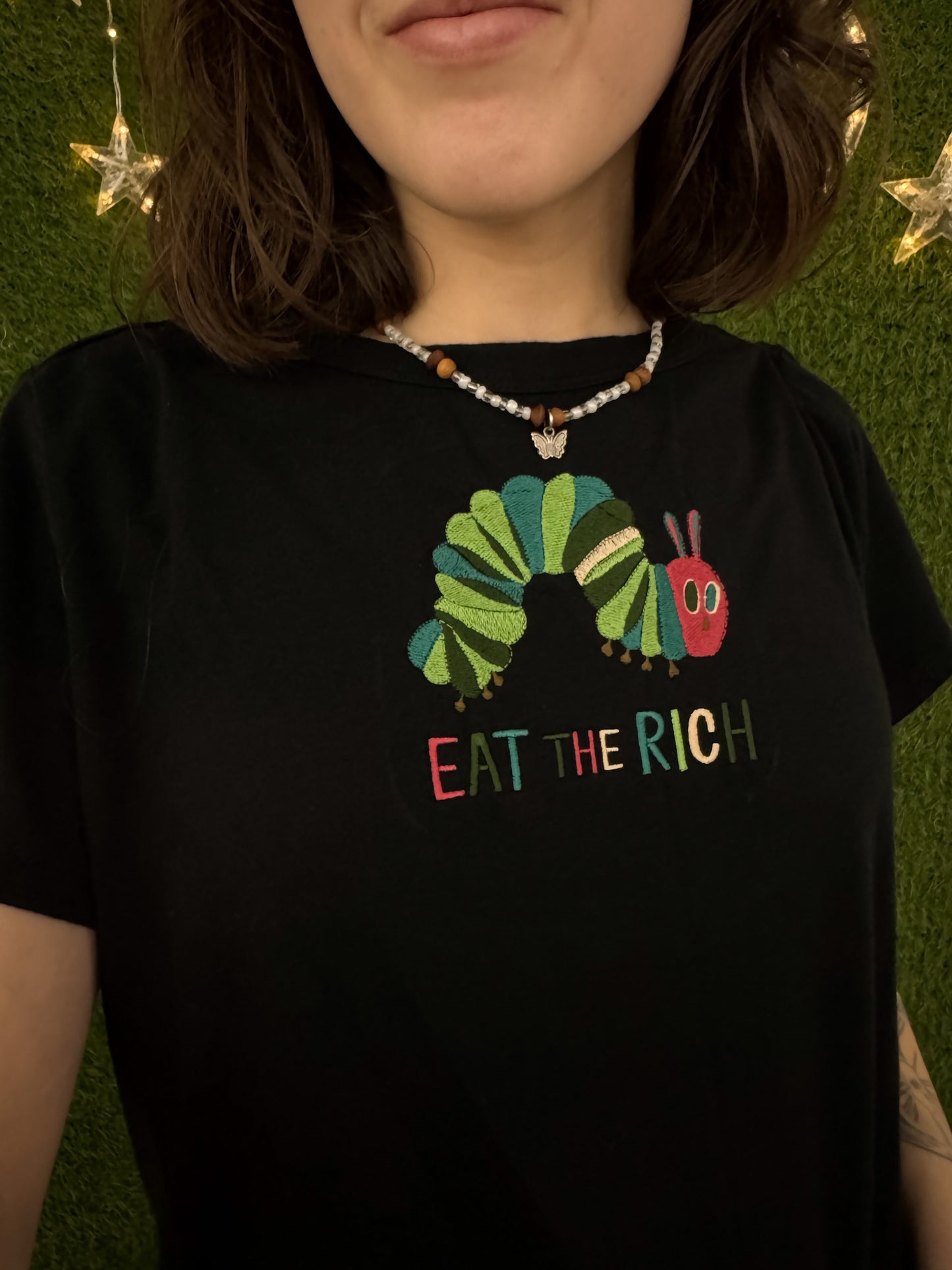 Eat the Rich Black Baby Tee 2XL