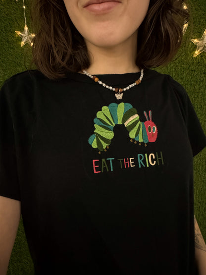 Eat the Rich Black Baby Tee 2XL