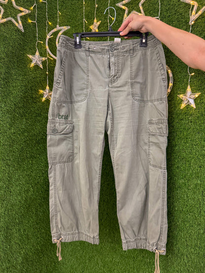 Brat Green Cargo Capri Pants XL