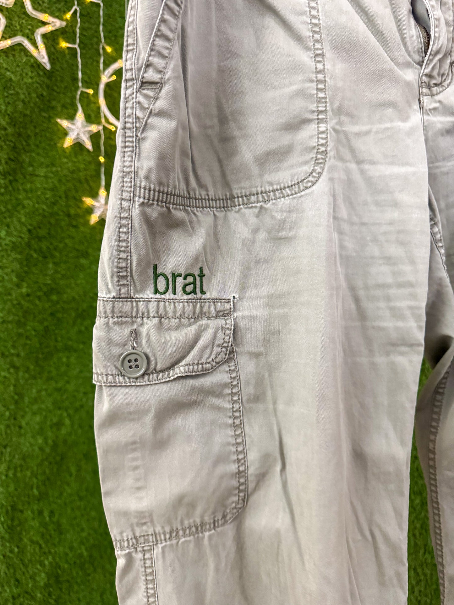 Brat Green Cargo Capri Pants XL