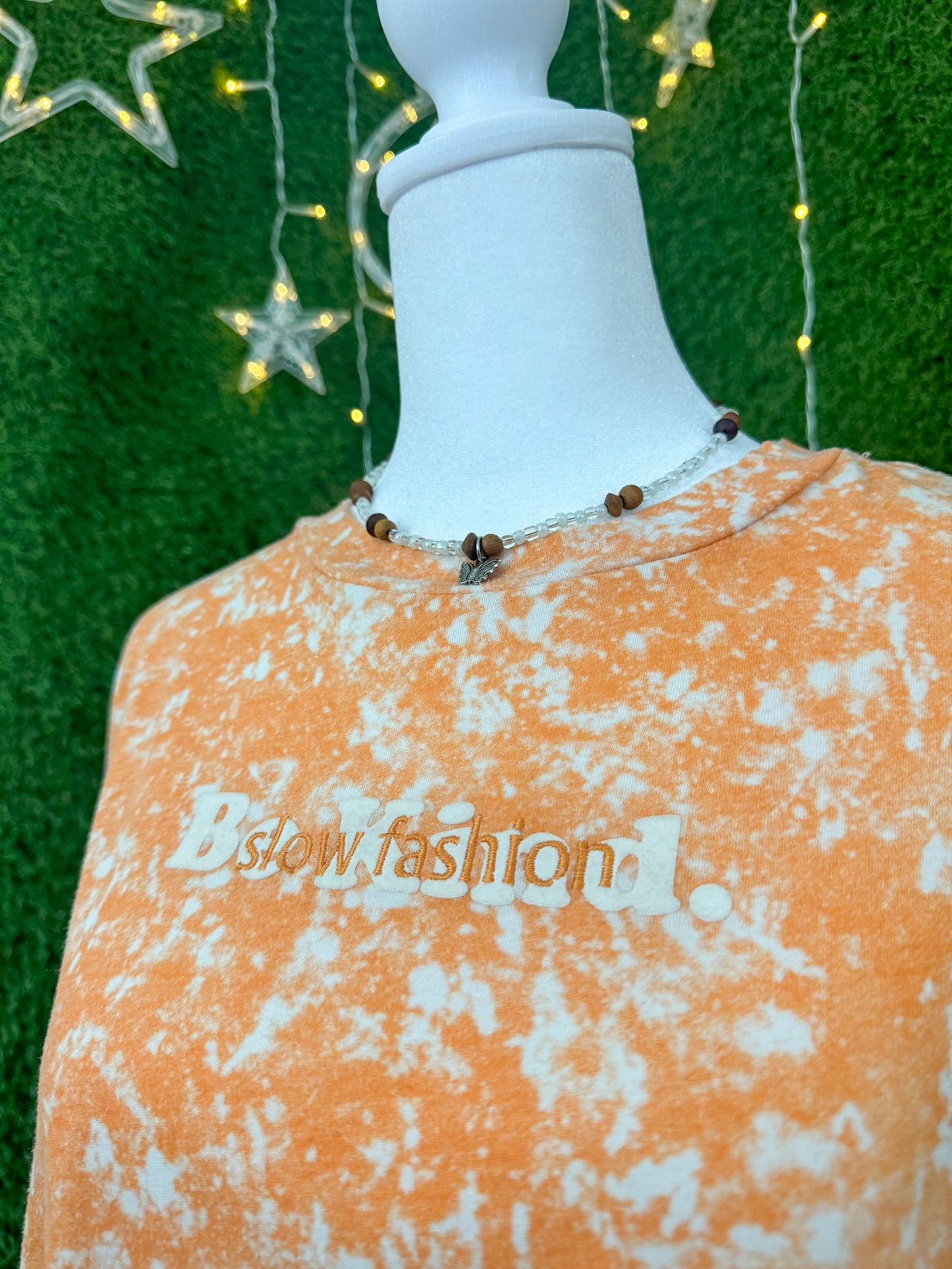 Slow Fashion Orange Cropped T-Shirt XL