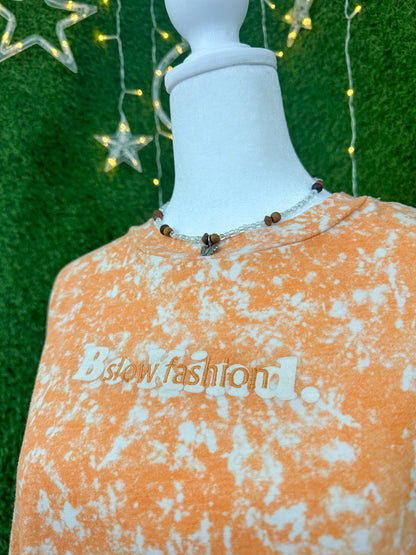 Slow Fashion Orange Cropped T-Shirt XL