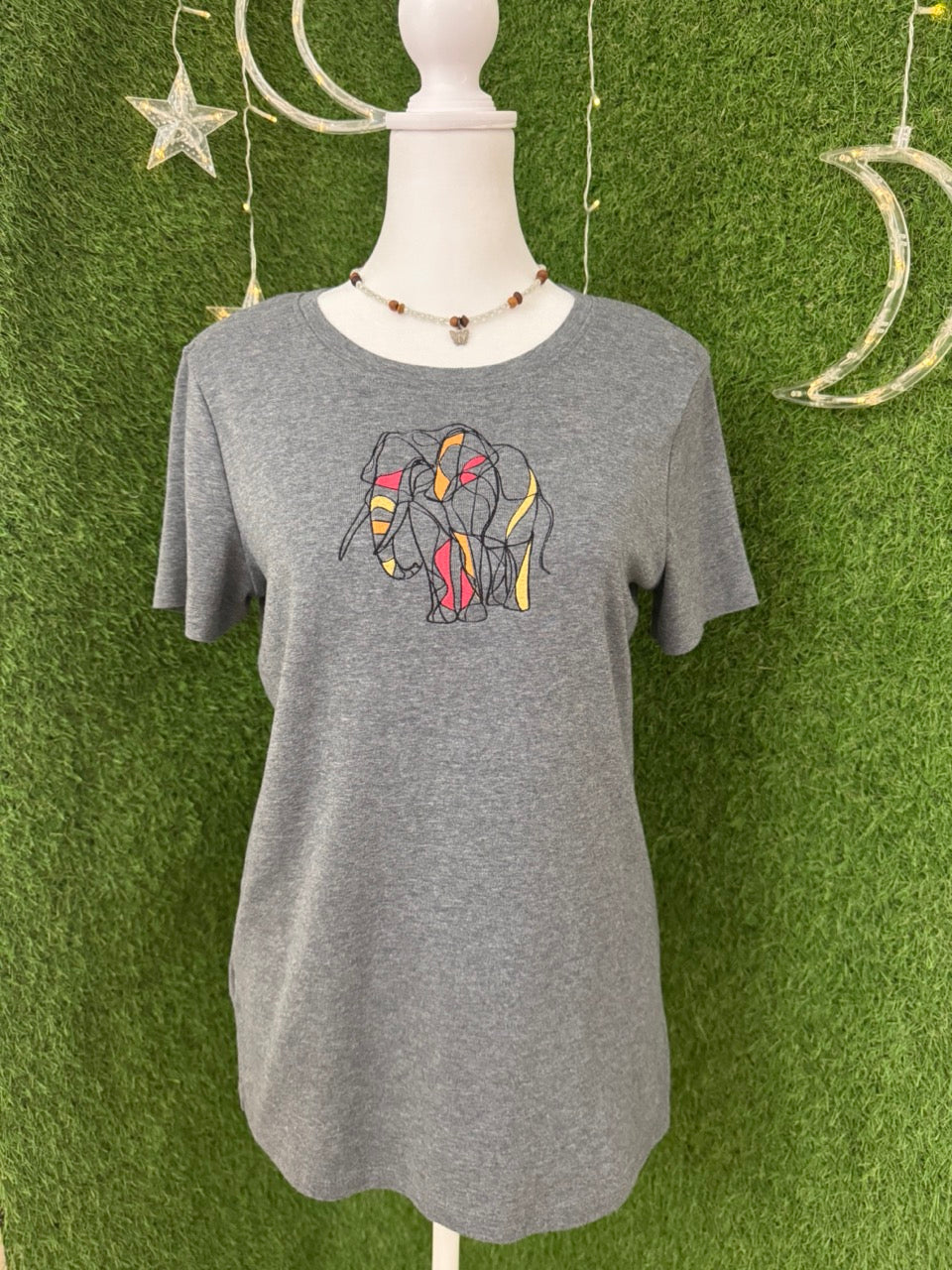 Abstract Elephant Grey T-Shirt L