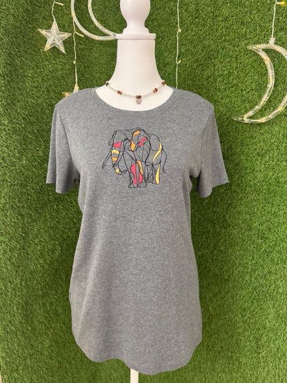 Abstract Elephant Grey T-Shirt L