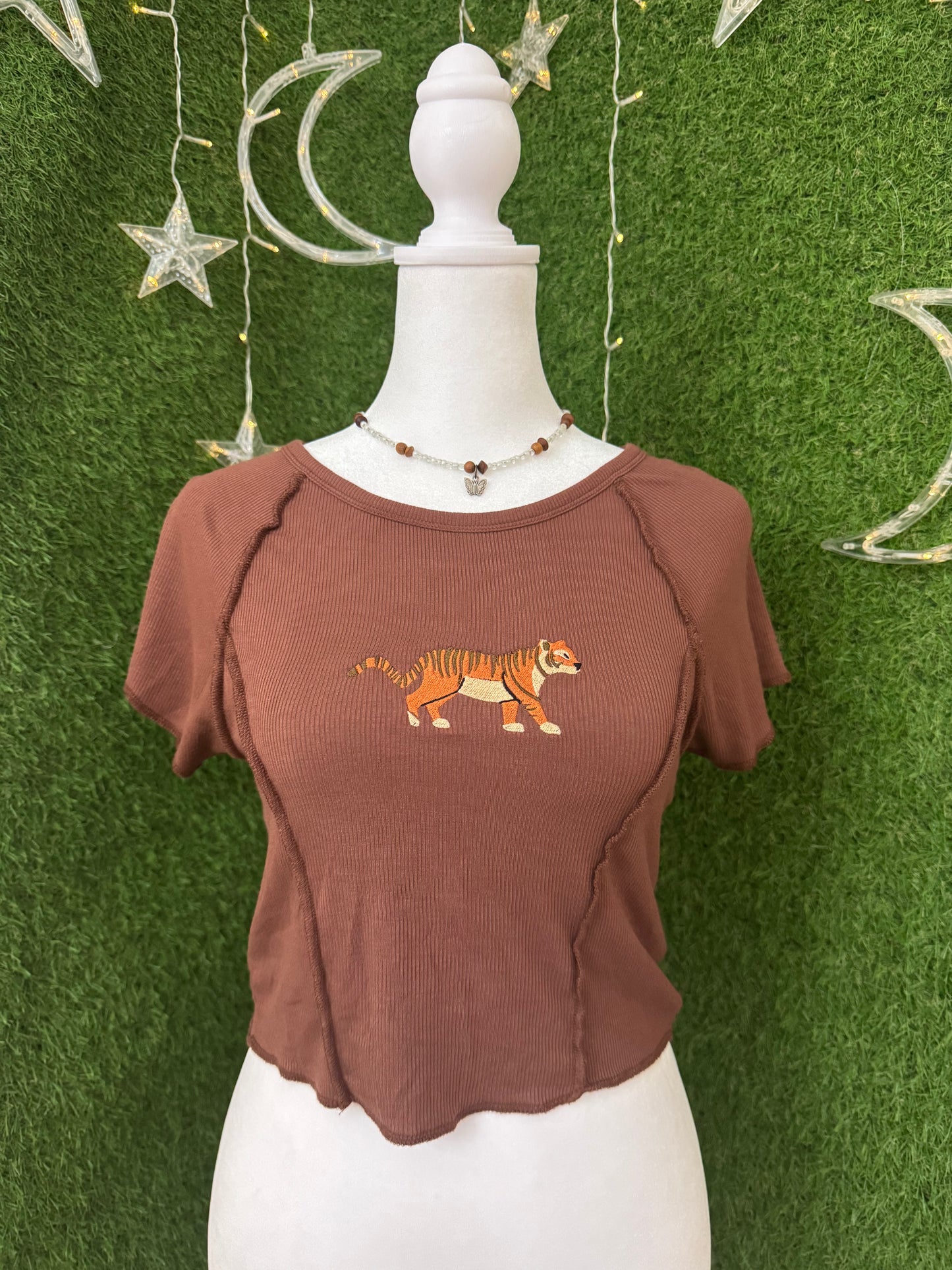Tiger Brown Baby Tee S