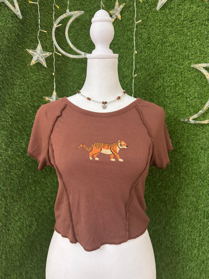 Tiger Brown Baby Tee S