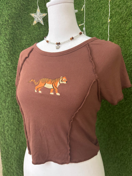 Tiger Brown Baby Tee S