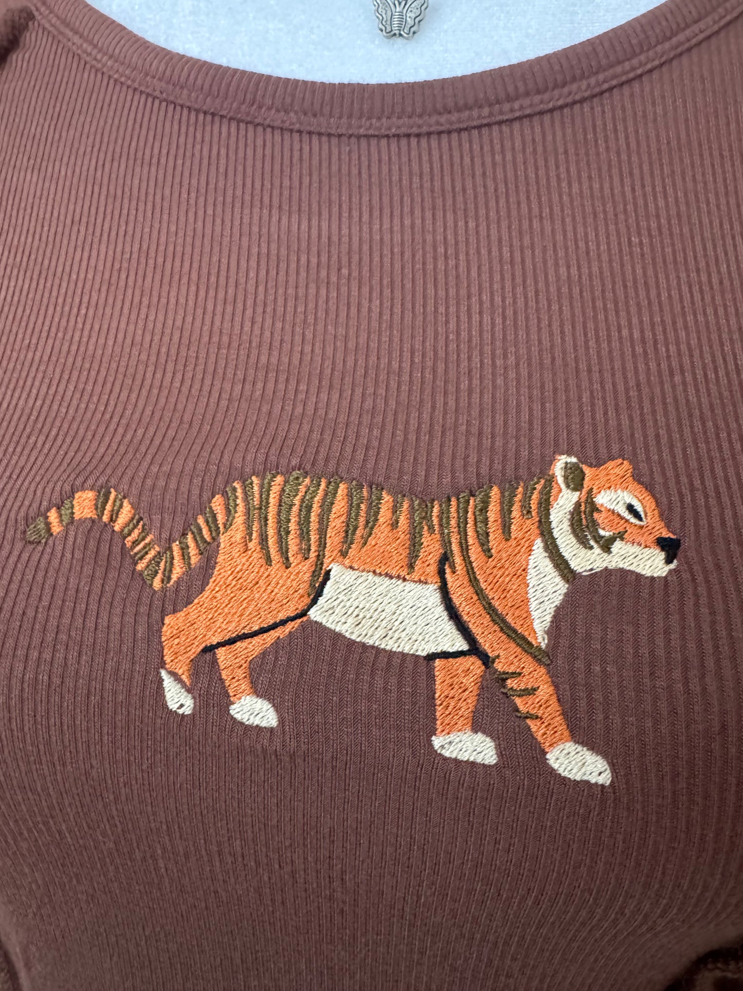 Tiger Brown Baby Tee S
