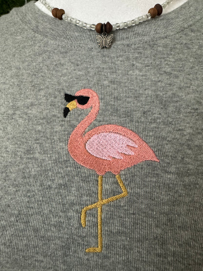 Flamingo Grey Babytee S