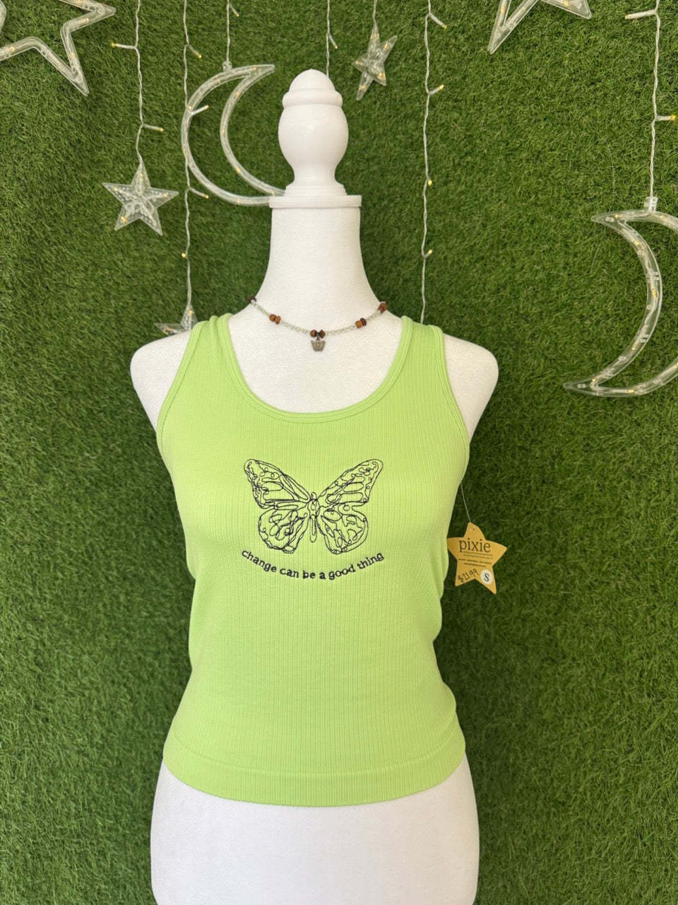 Change can be a Good Thing Cropped Green Tank S