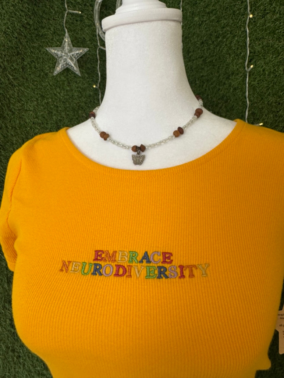 Embrace Neurodiversity Open Back Baby Tee S