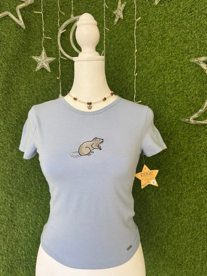 Little Rat Blue Baby Tee S